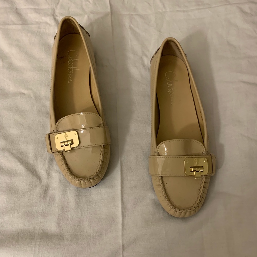 COLE HAAN Juicy Red Genuine Patent Leather Flat